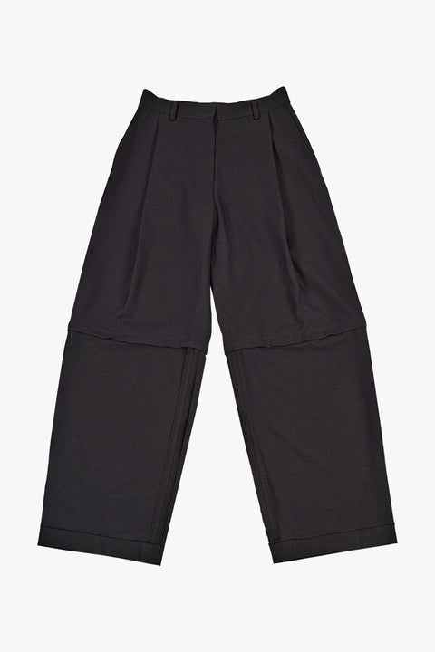 2 PARTS WOOL PANTS / CHARCOAL