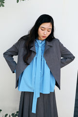 DOUBLE-BUTTON JACKET / GRAY