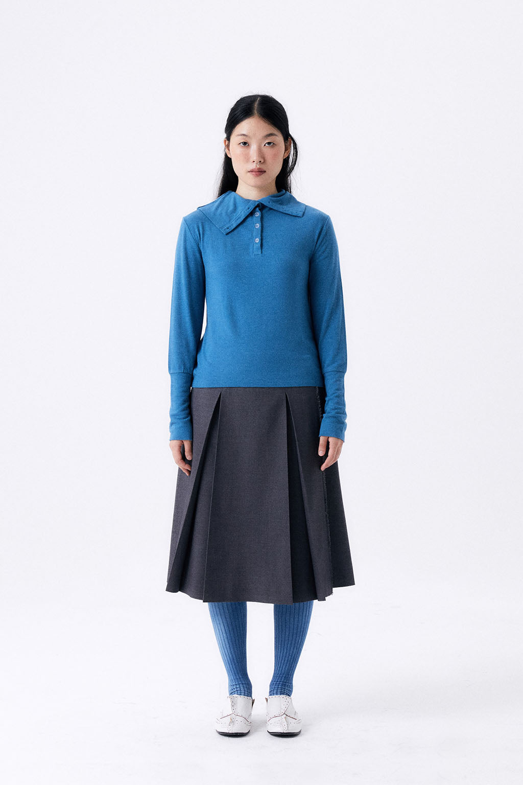 BUTTONS UP TURTLENECK / BLUE