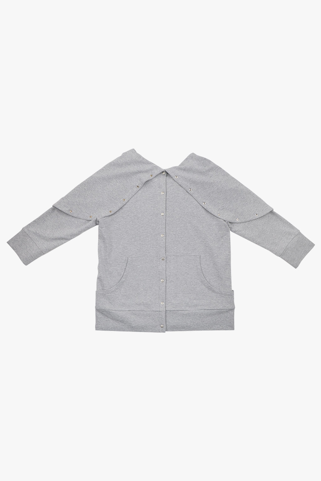 MODULAR SNAP HOODIE / GRAY