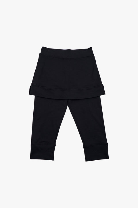SWEAT SKIRT PANTS / BLACK