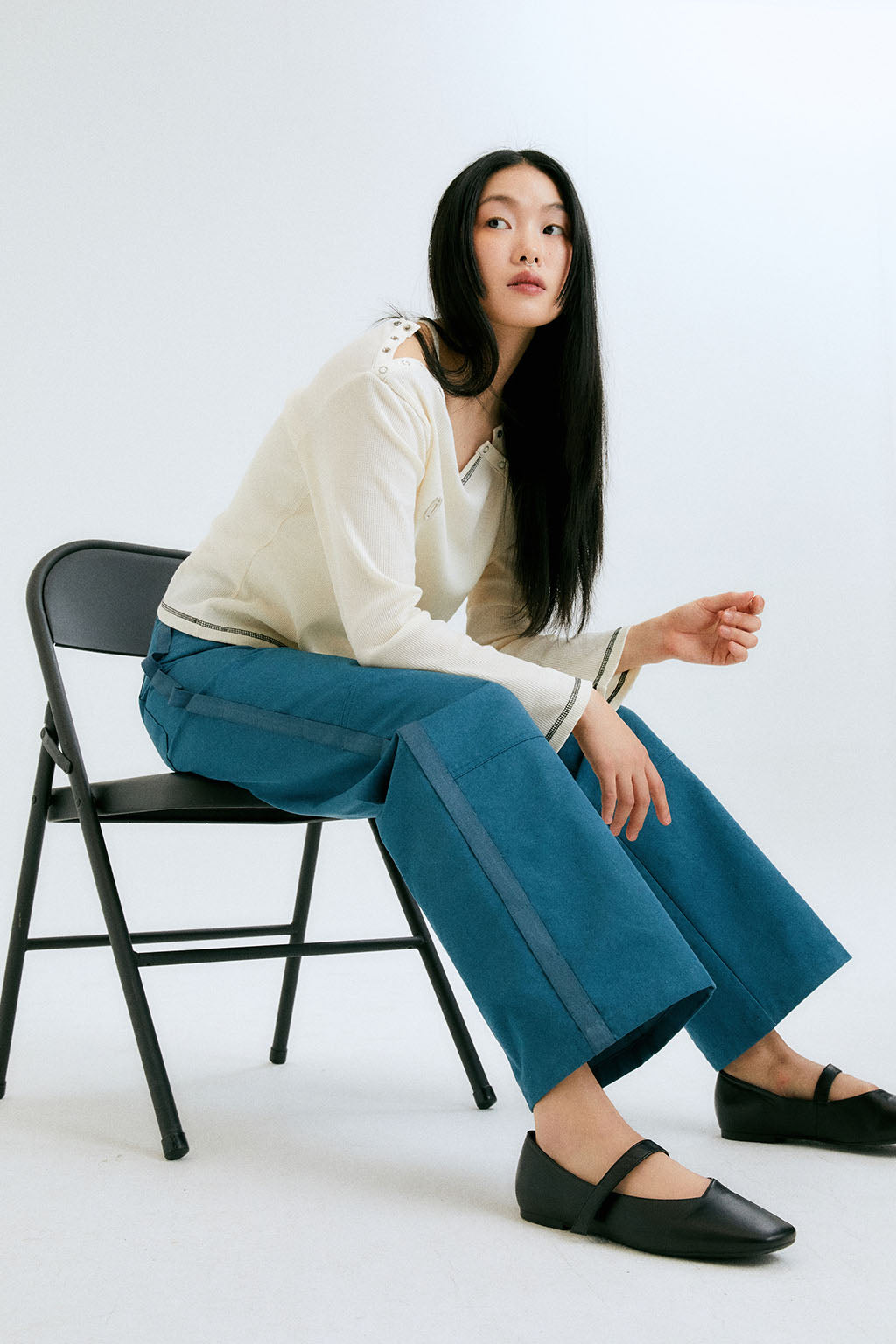 SIDE LOOP PANTS 3 / BLUE