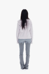 SLIM WAFFLE HOODIE / PALE PURPLE