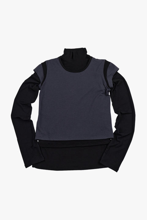 3 IN 1 LAYERED TOP 2 / BLACK