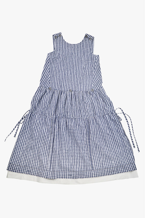 MULTIWAY CHECK DRESS / BLUE