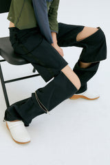 3 PARTS UTILITY PANTS / BLACK