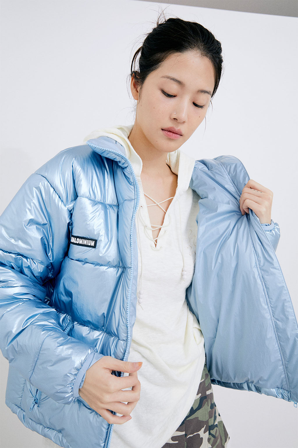 FOIL REVERSIBLE PADDING JACKET / BLUE