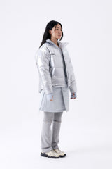 FOIL REVERSIBLE PADDING JACKET / SILVER