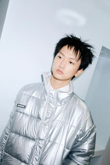 FOIL REVERSIBLE PADDING JACKET / SILVER