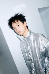 FOIL REVERSIBLE PADDING JACKET / SILVER