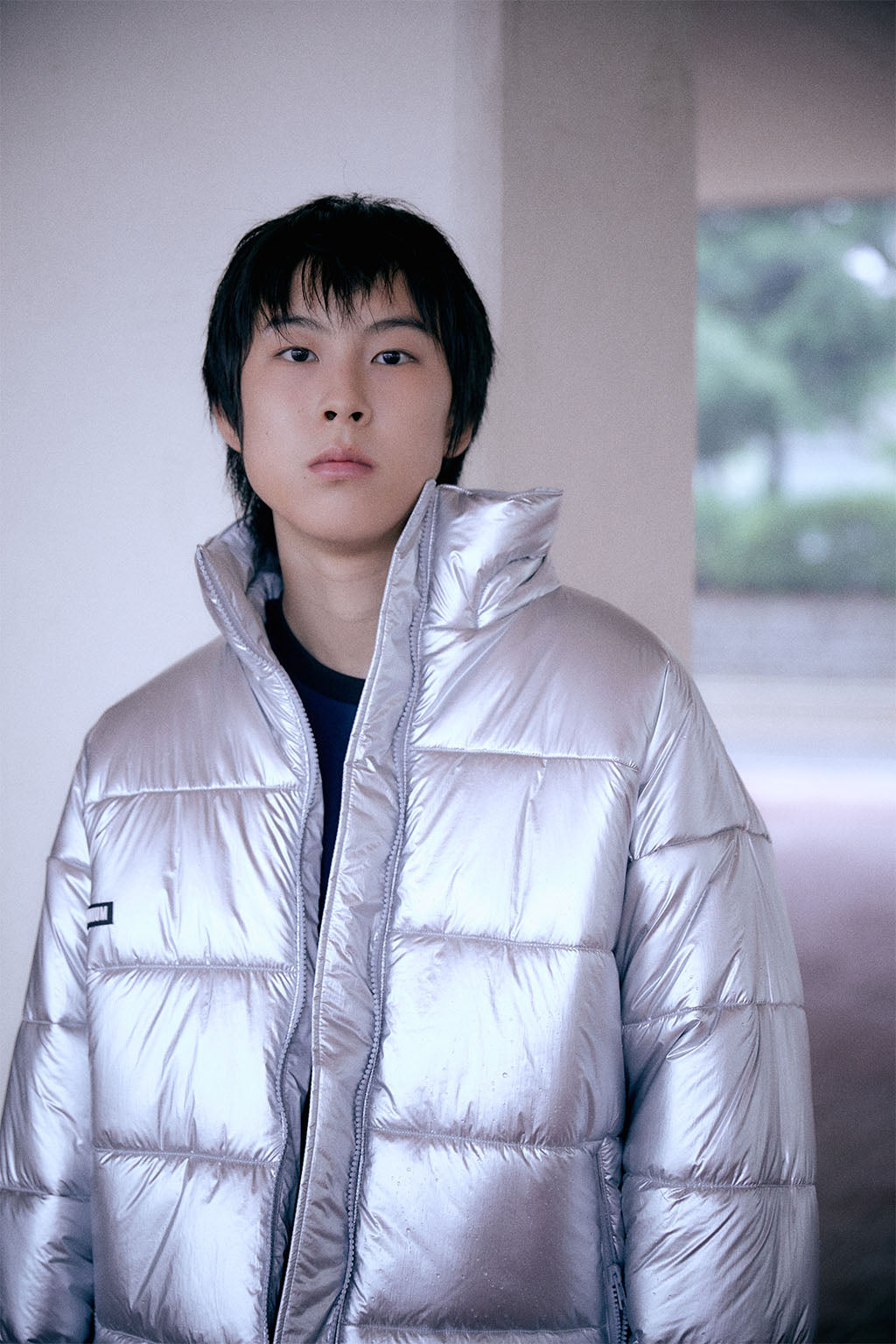 FOIL REVERSIBLE PADDING JACKET / SILVER