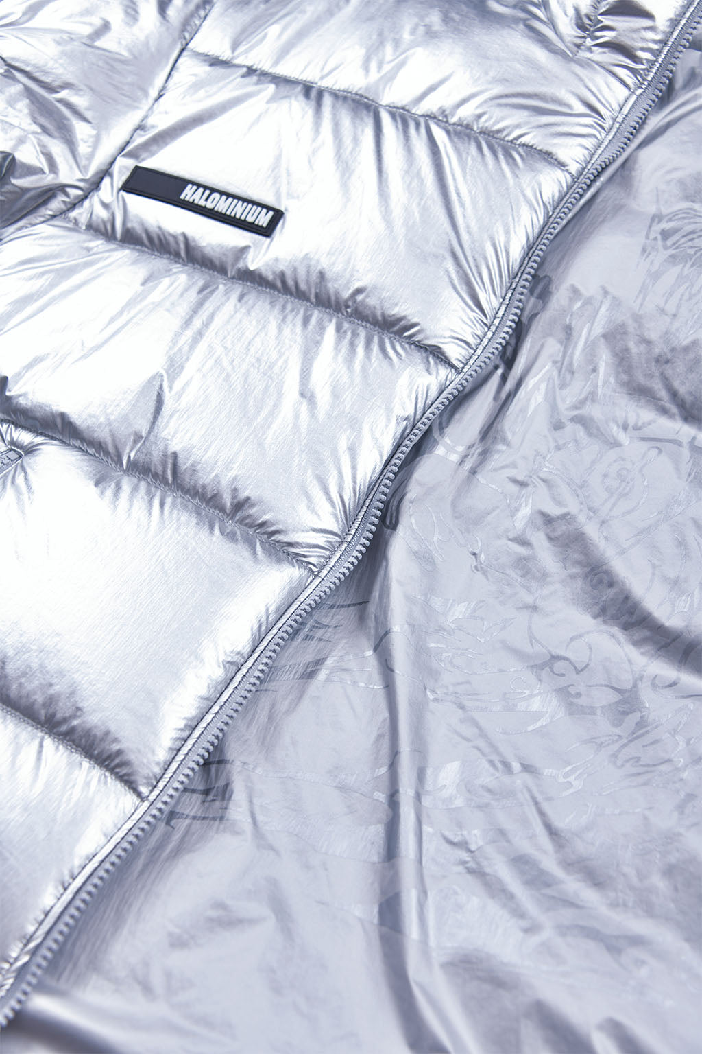 FOIL REVERSIBLE PADDING JACKET / SILVER