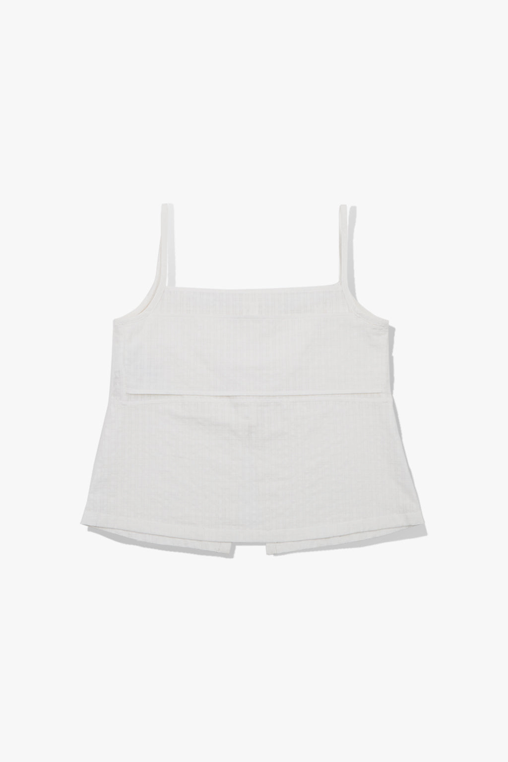 DOUBLE-LAYER CHECK TOP / WHITE