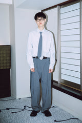 ONE TUCK WOOL PANTS 2 / GRAY