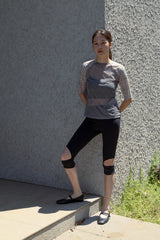 MESH CHECK TOP / BLACK