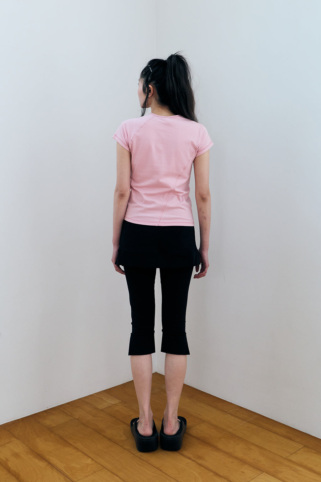 SWEAT SKIRT PANTS / BLACK