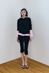 SWEAT SKIRT PANTS / BLACK