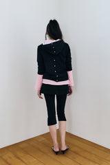 SWEAT SKIRT PANTS / BLACK