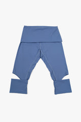 SLIT CUFFED LEGGINGS / BLUE