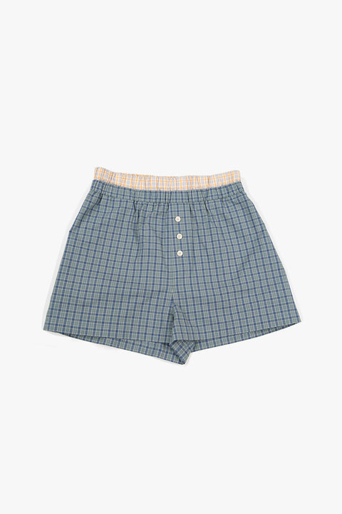 DOUBLE WAIST CHECK SHORTS / GREEN