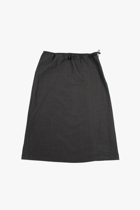 DRAWSTRING SKIRT / CHARCOAL