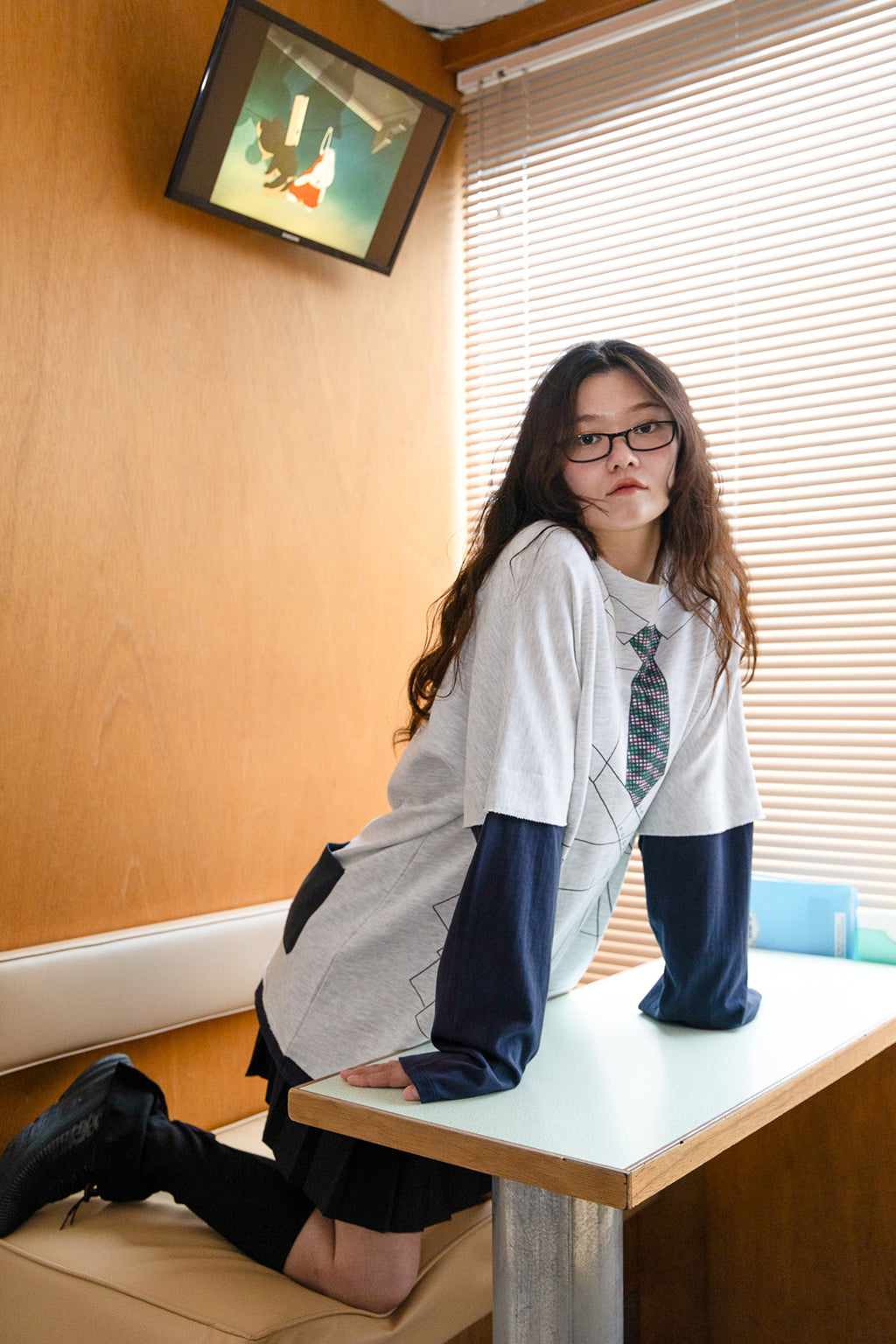 [HALOMINIUM x MIMICHAN] LOMI LAYERED TEE / GRAY