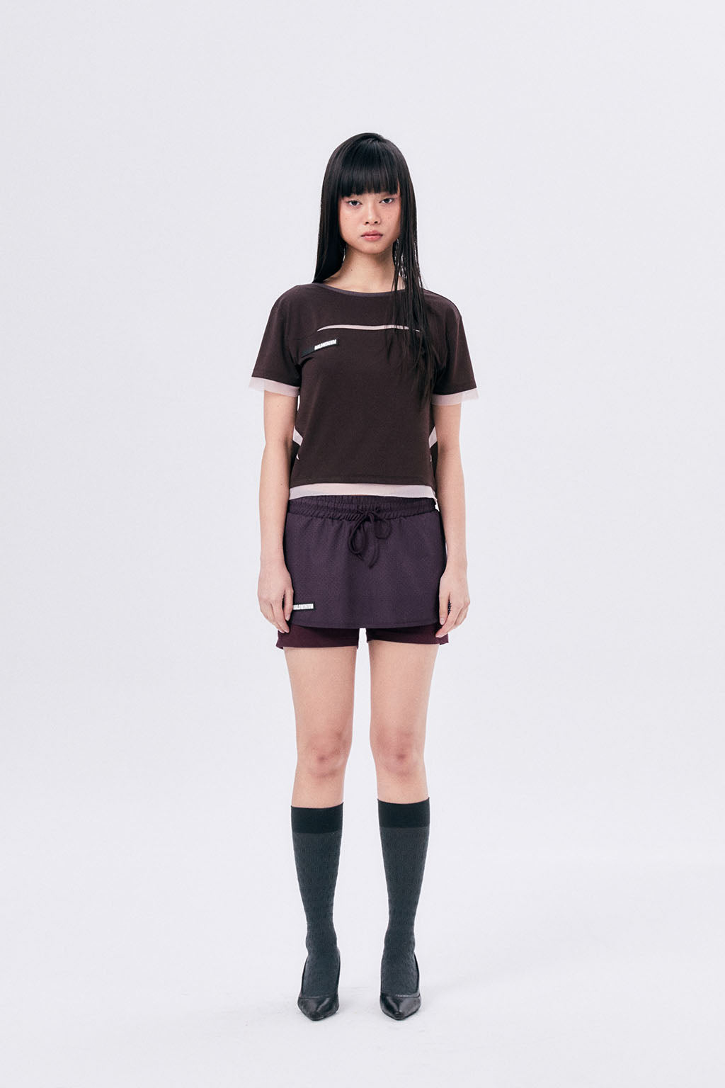 MESH SPORTS TEE / BROWN