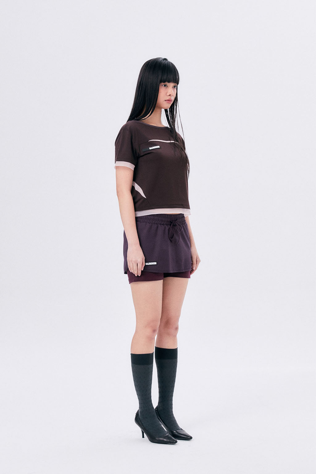 MESH SPORTS TEE / BROWN