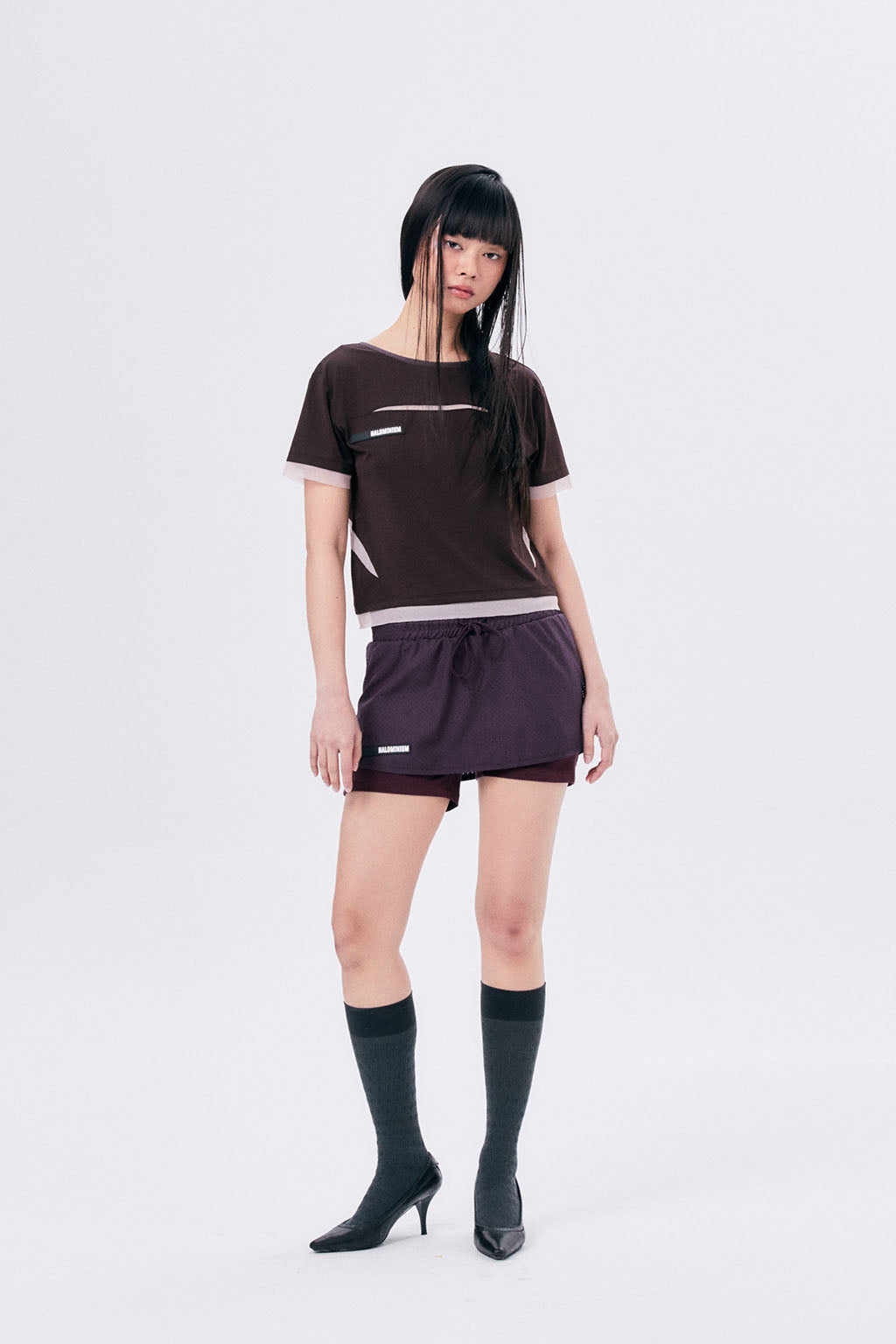 MESH SPORTS TEE / BROWN