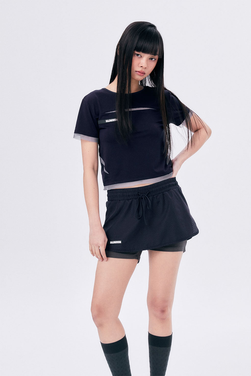 MESH SPORTS TEE / NAVY