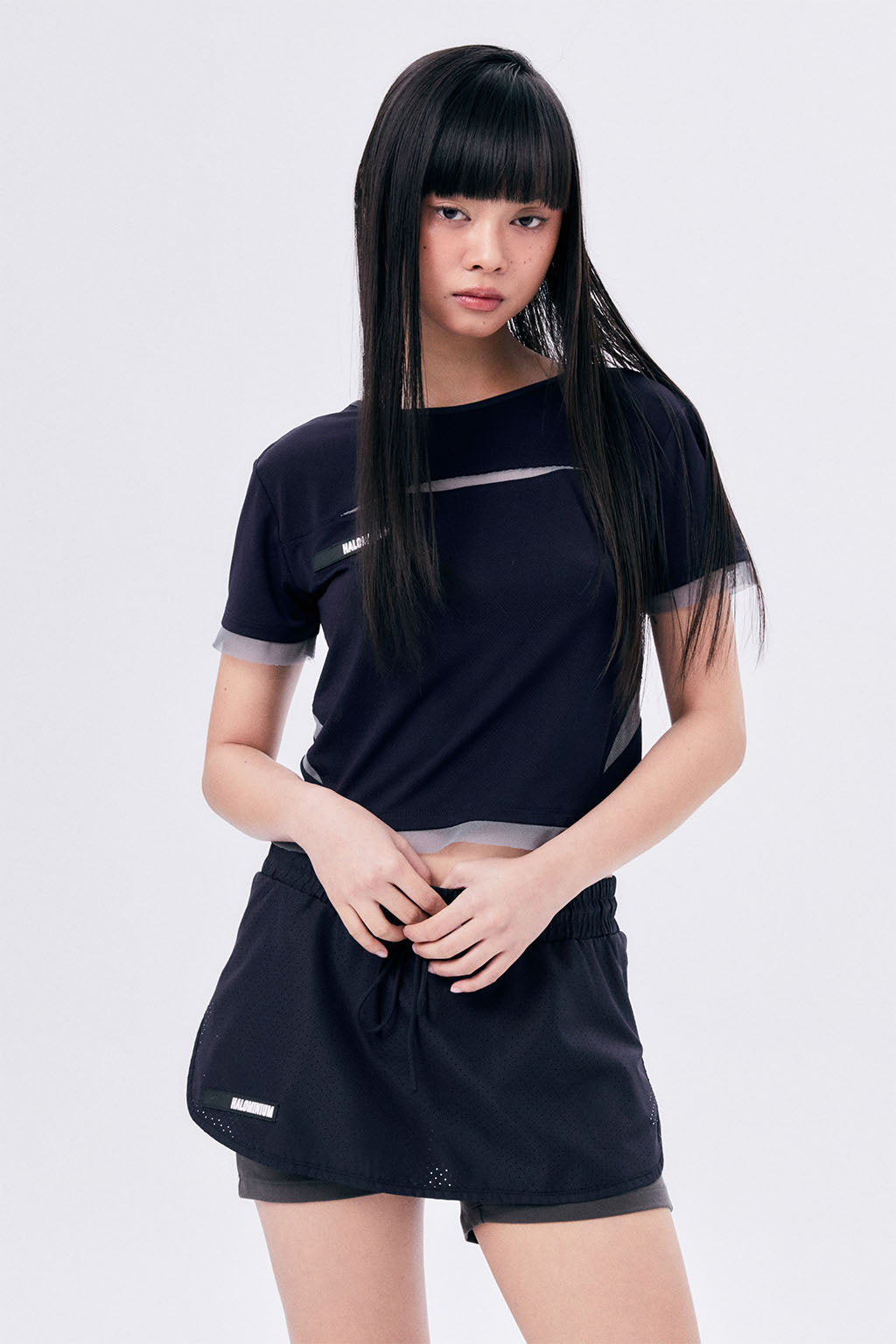 MESH SPORTS TEE / NAVY