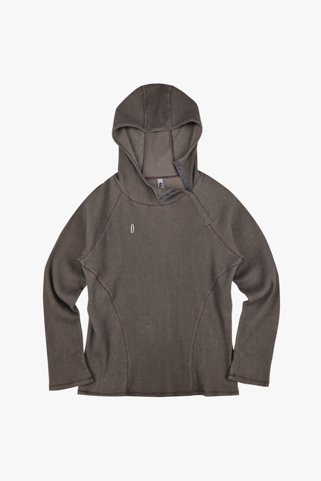 PIGMENT OVERSIZED WAFFLE HOODIE / BROWN
