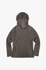 PIGMENT OVERSIZED WAFFLE HOODIE / BROWN