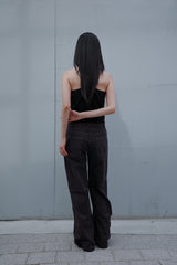 PIGMENT BUCKLE STRAPS PANTS / BROWN