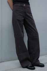 PIGMENT BUCKLE STRAPS PANTS / BROWN