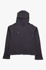 SLIM WAFFLE HOODIE / DARK GRAY