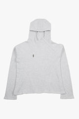 SLIM WAFFLE HOODIE / LIGHT GRAY
