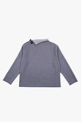 TOGGLE KNIT TOP / GRAY