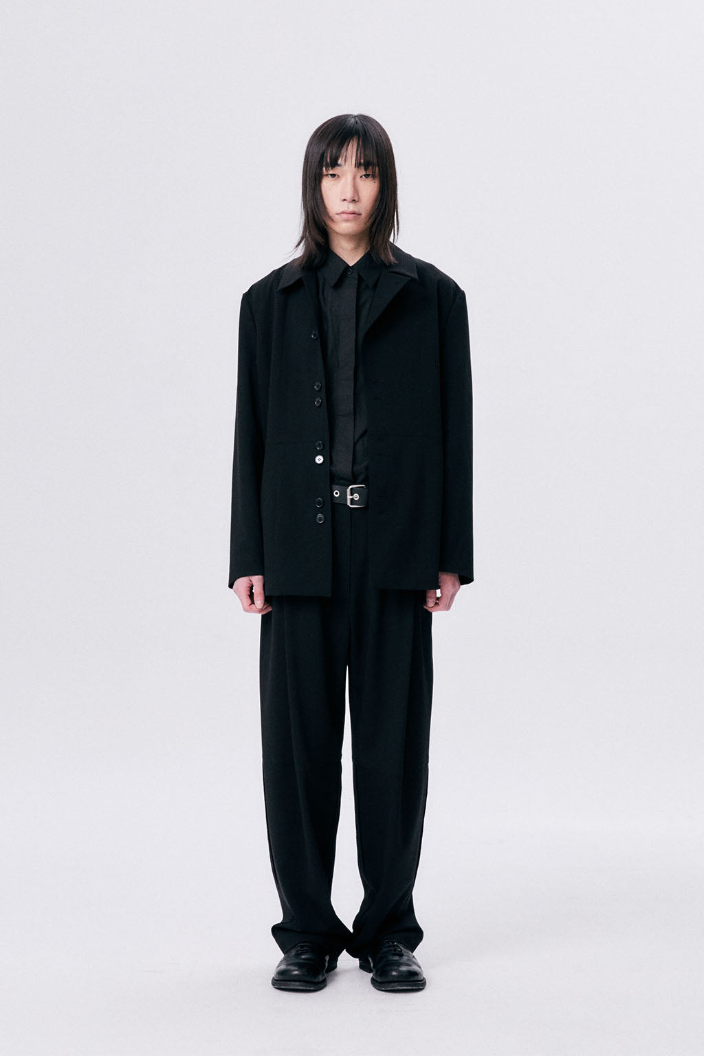 UNBALANCE COLLAR JACKET / BLACK