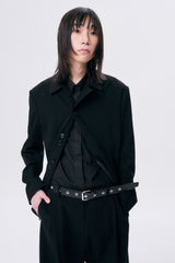 UNBALANCE COLLAR JACKET / BLACK