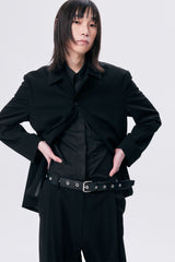 UNBALANCE COLLAR JACKET / BLACK