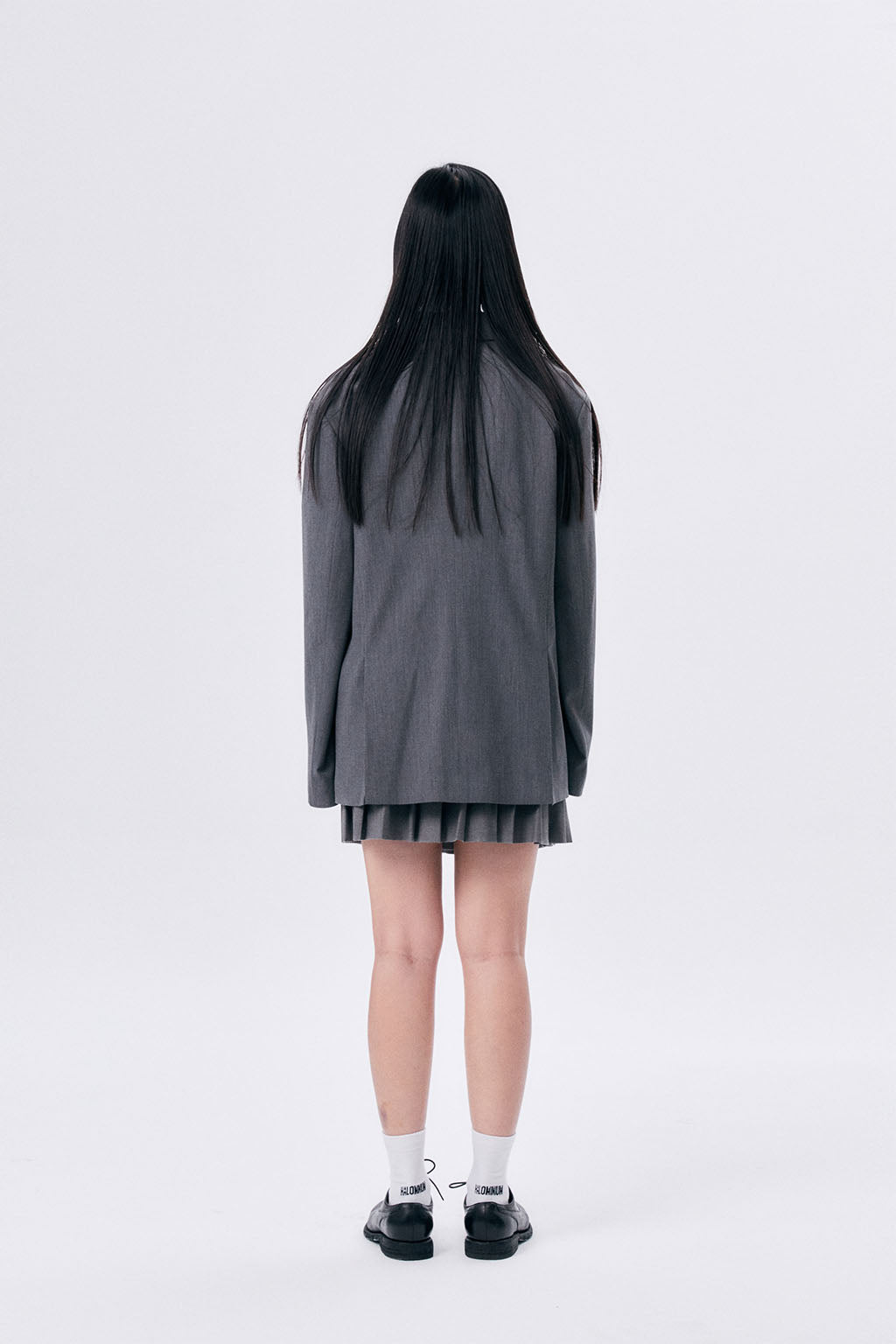 UNBALANCE COLLAR JACKET / GRAY