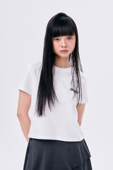 WAVE BACK YOKE TIGHT TEE / WHITE