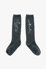 HLMN & HARP KNEE SOCKS / GRAY